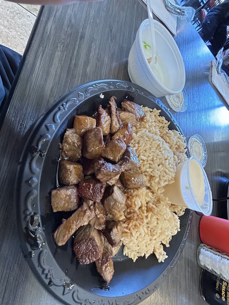 Restaurant menu showing teriyaki dishes.